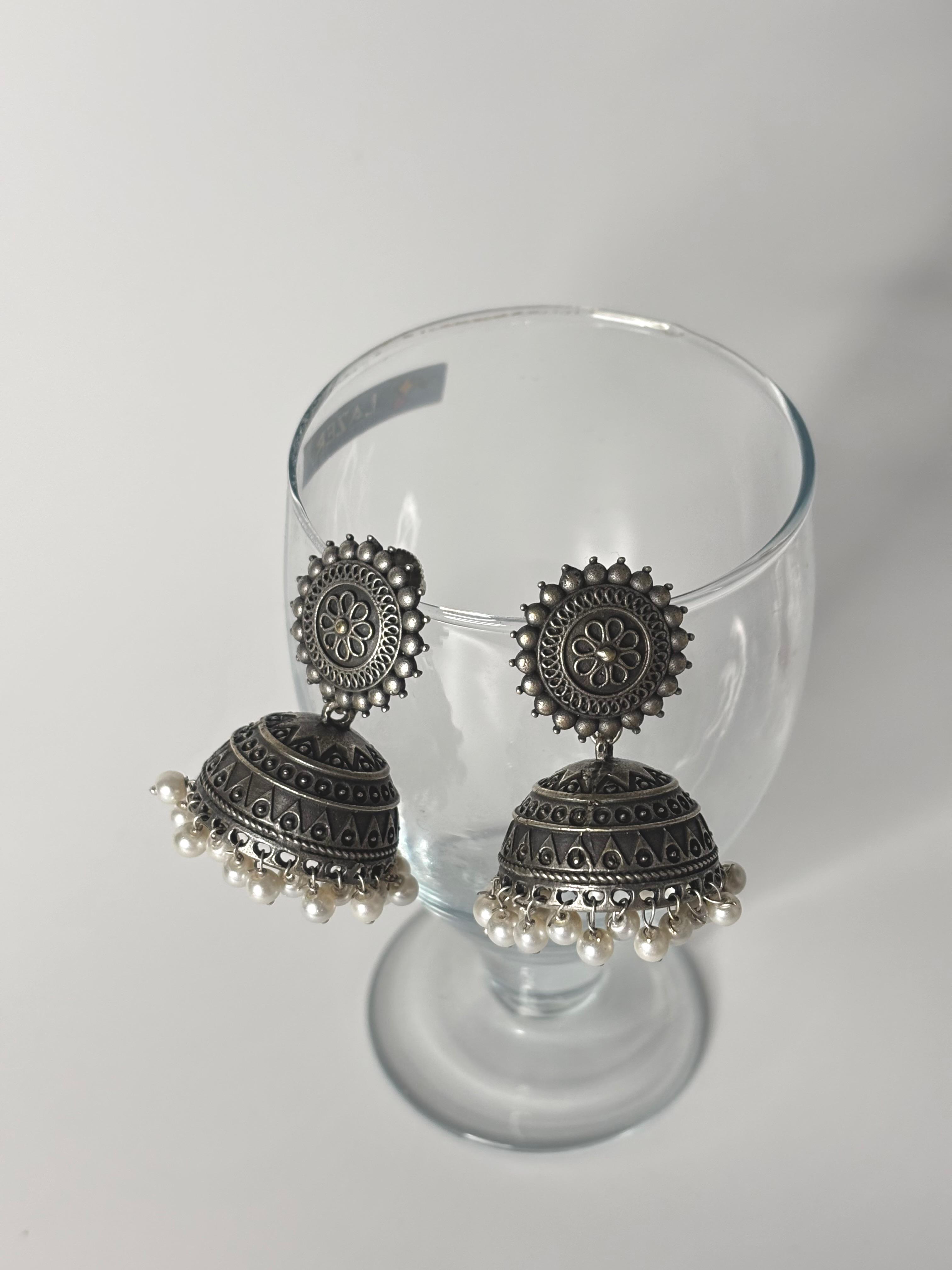 Brass antique jhumki