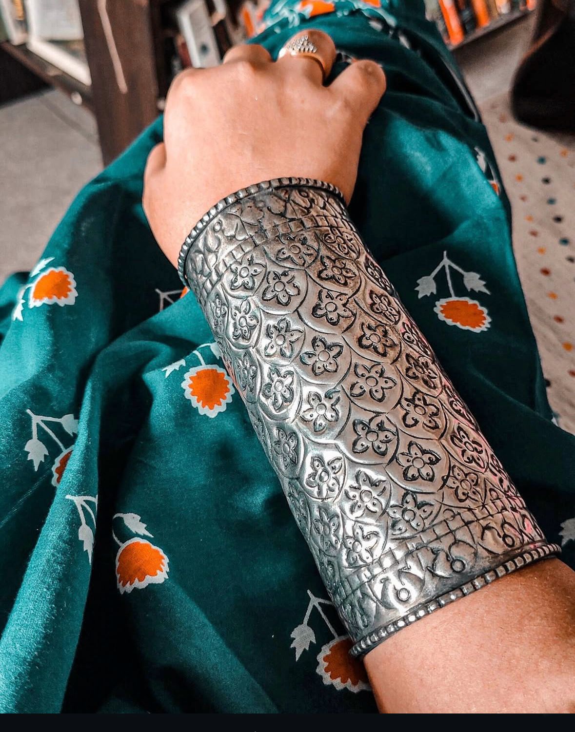 Banjara silverlookalike handcuff