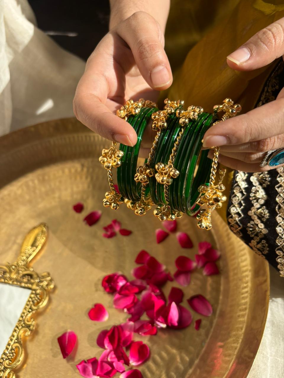 Set of two Kashmiri GHOOGROO bangles 