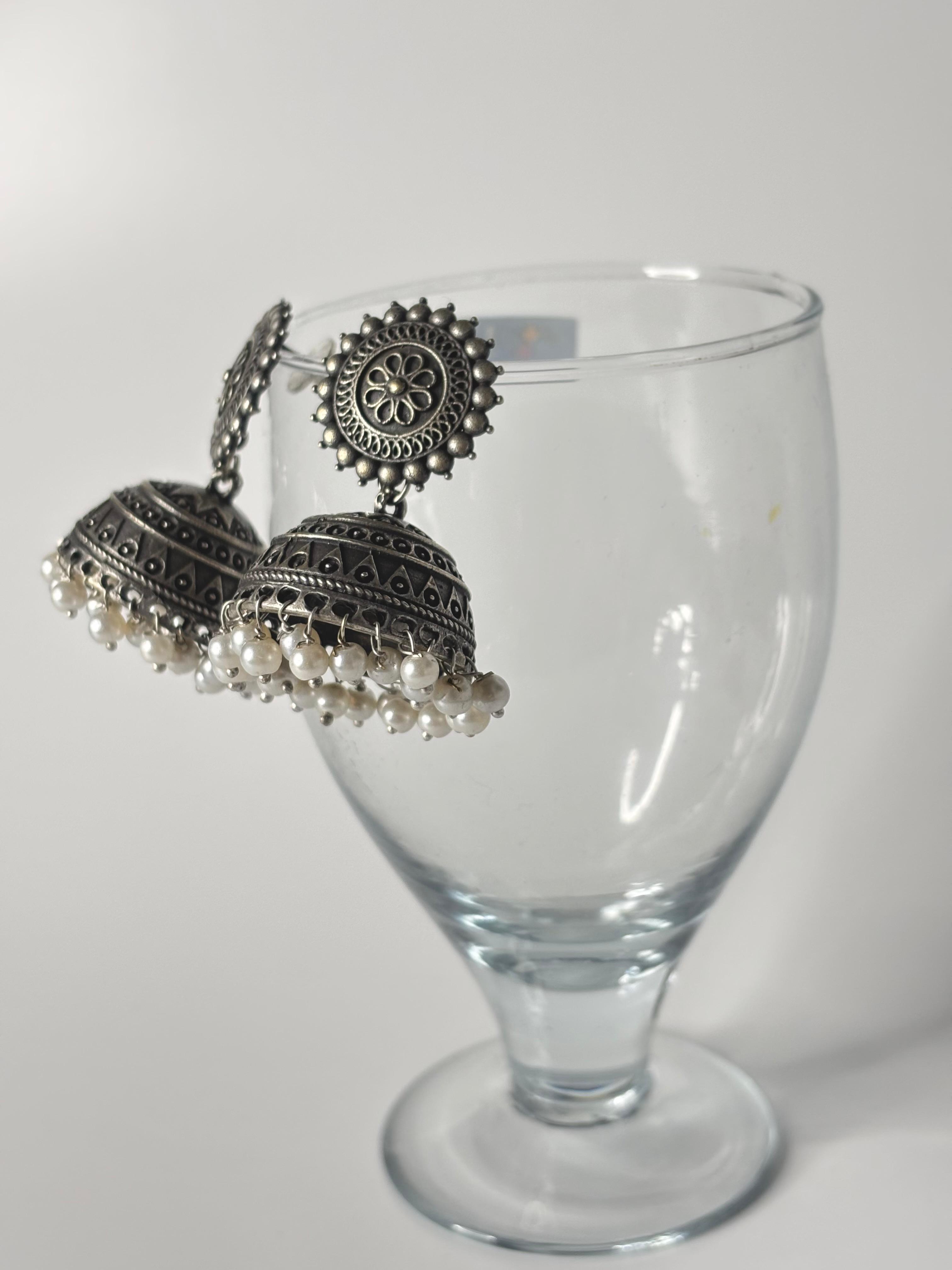 Brass antique jhumki