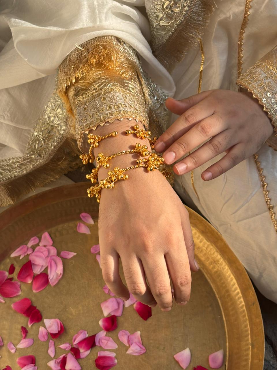 Set of four Kashmiri GHOOGROO bangles 