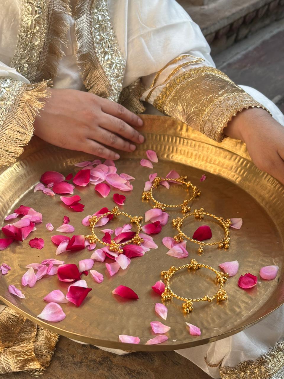 Set of four Kashmiri GHOOGROO bangles 