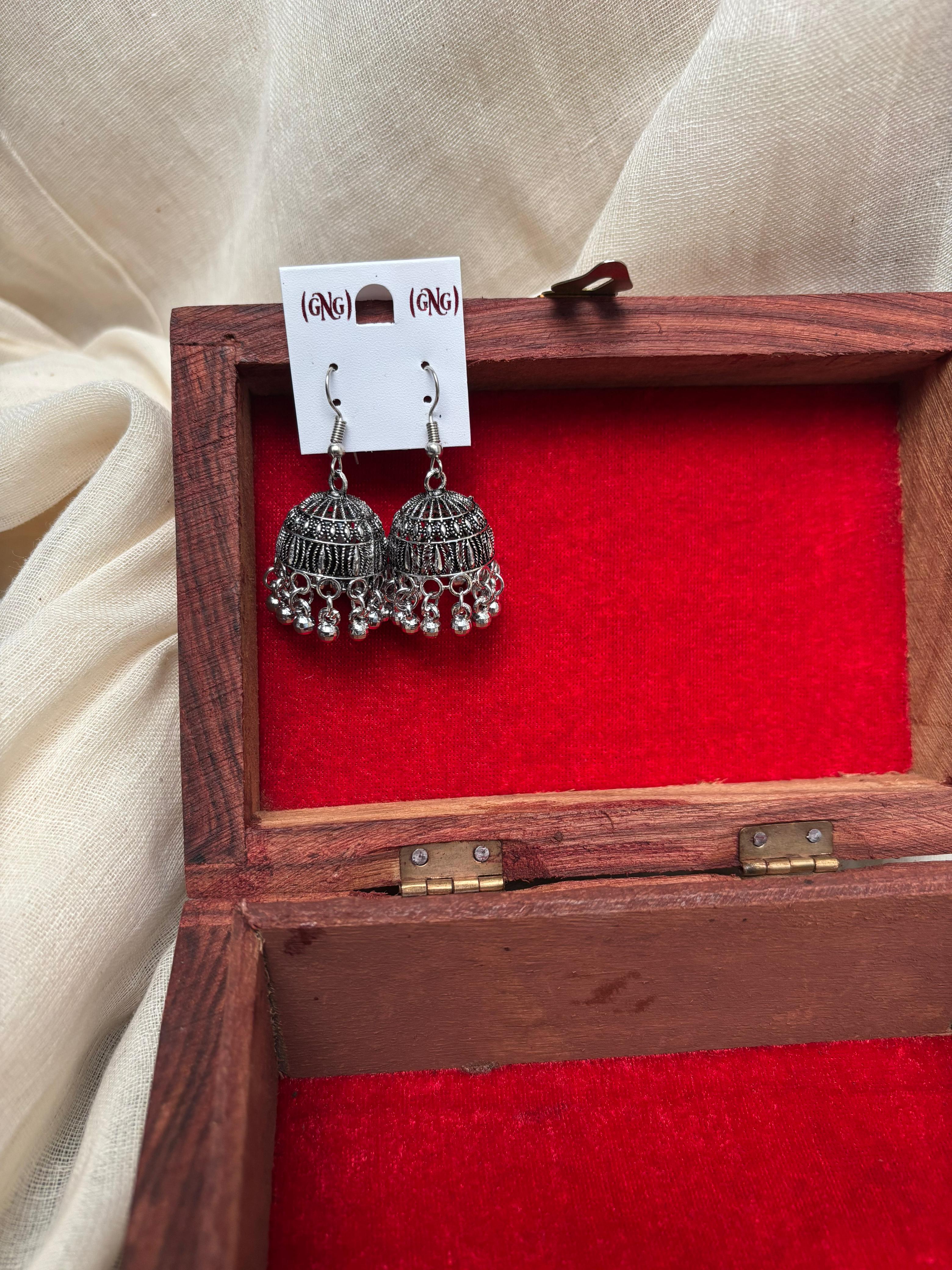 Oxidised small jhumki