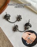 Earcuff with half moon ring