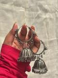 Black oxidised jhumka